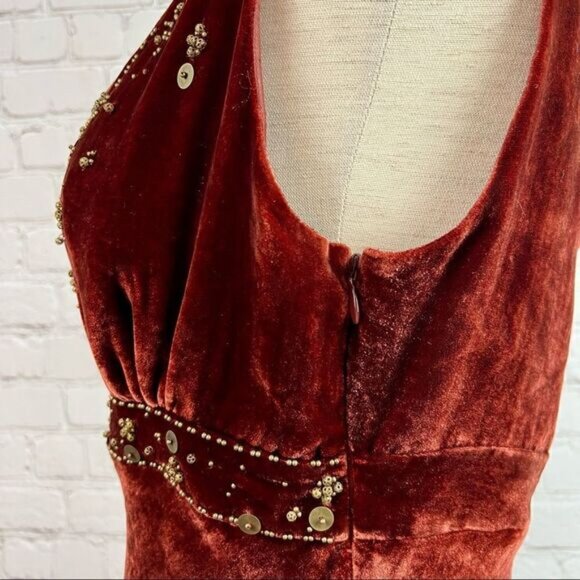 Reba 2 Piece Set: Wine Colored Velvet Sequin Top & Jacket Set Sz 6/8 - Picture 9 of 16